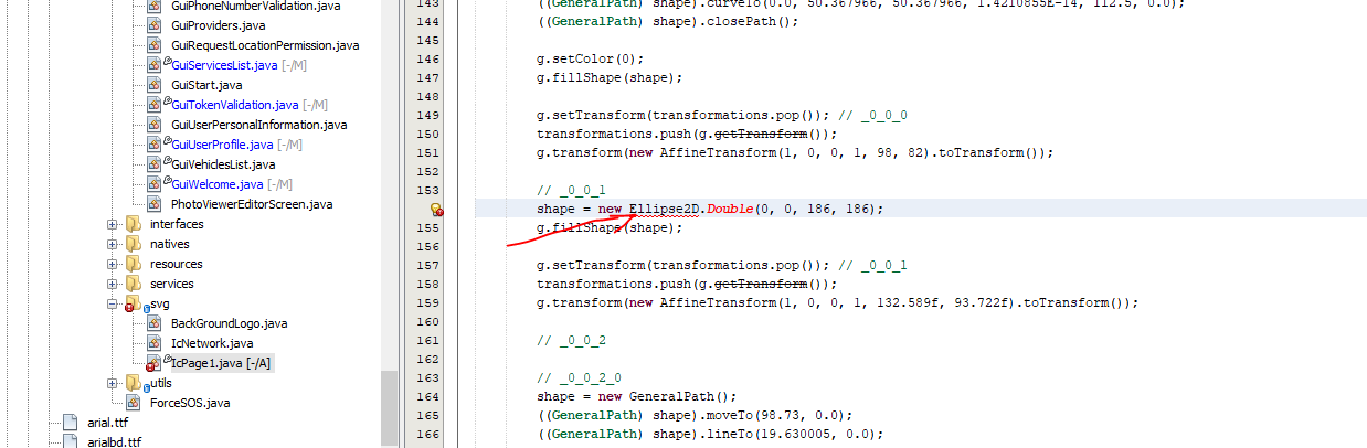 Missing method generating Svg java code with flamingo transcoder ...