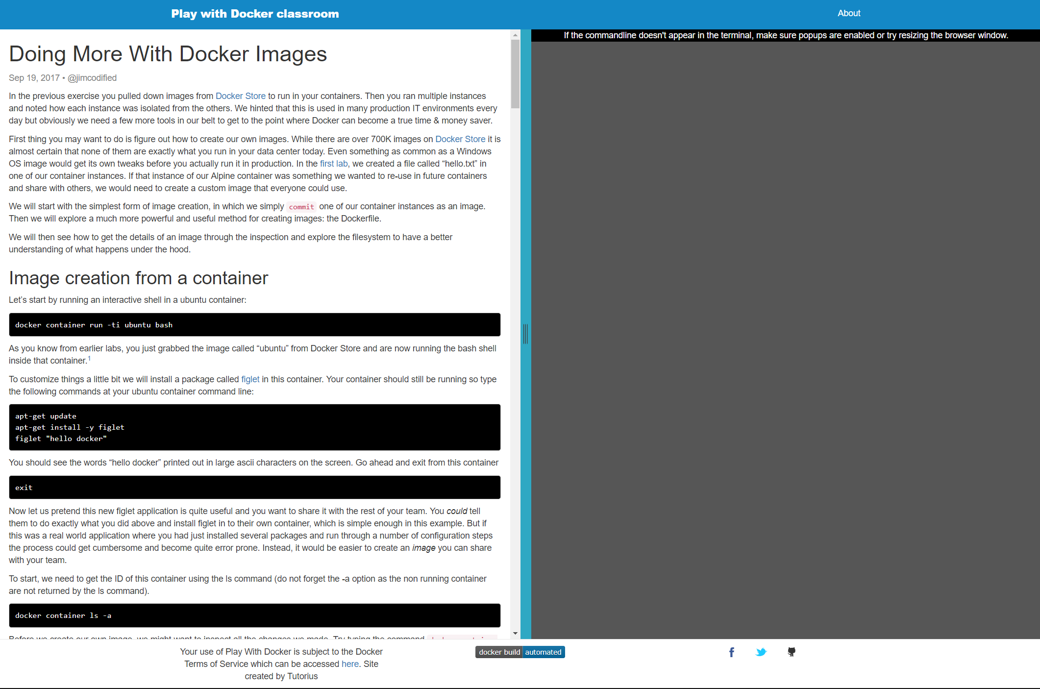 blank commandline window after installation · Issue #182 · play-with-docker /play-with-docker.github.io · GitHub