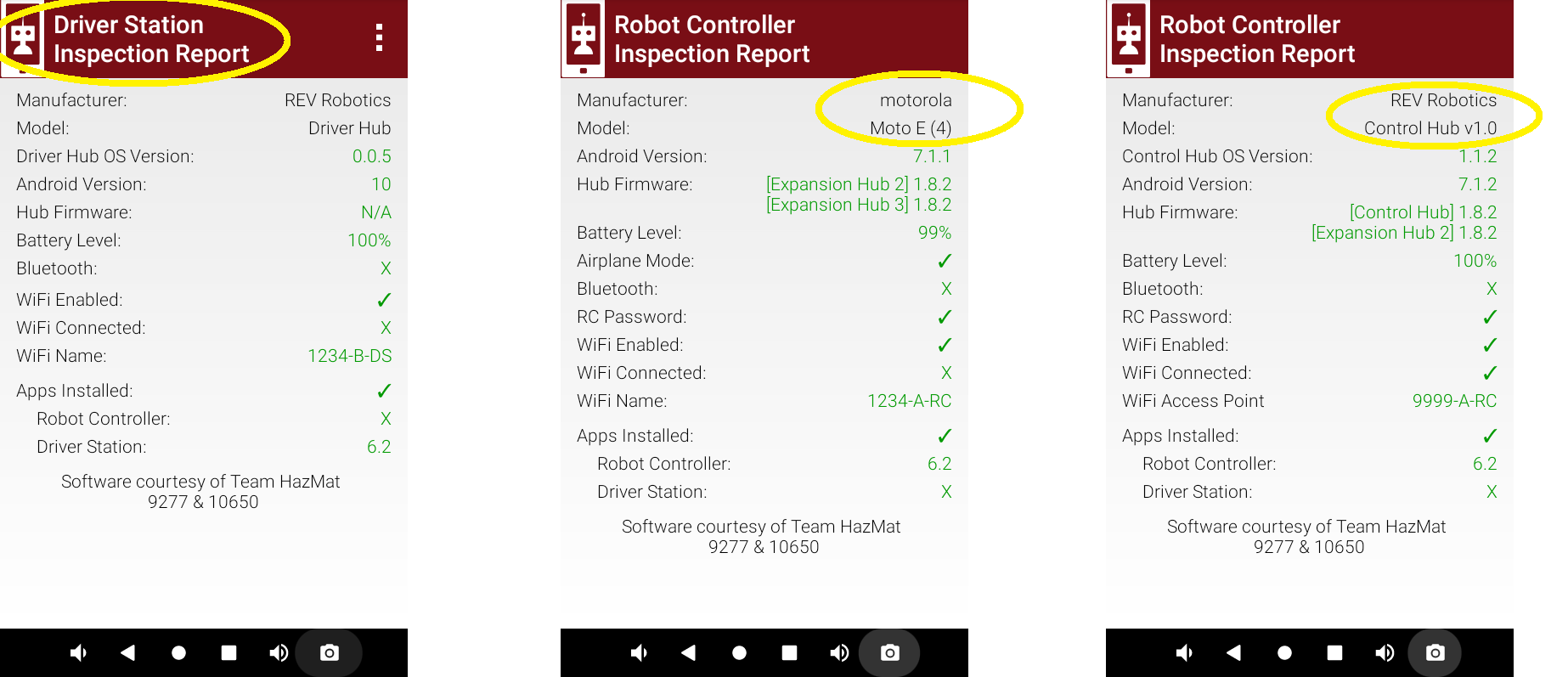 50-51-52 6 2 self inspect on DH - all OK