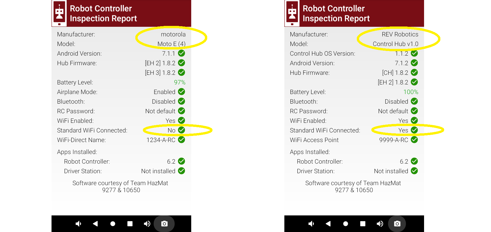 56-57 PR RC self inspect on DH - all OK