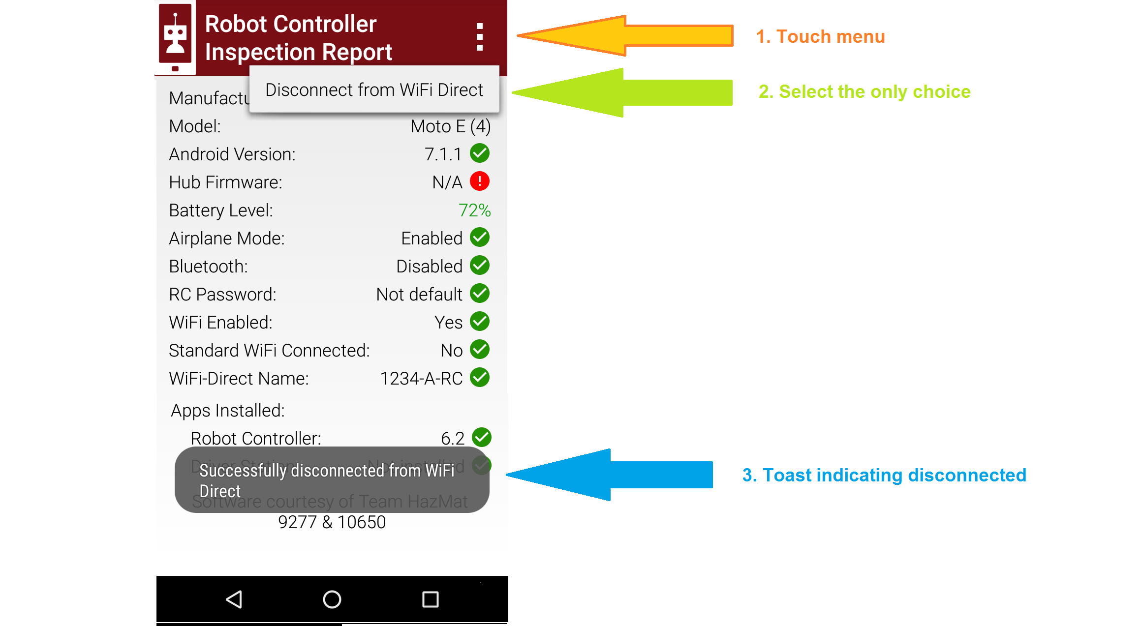 14-15 PR RC self inspect on RC - phone - Disconnect composite