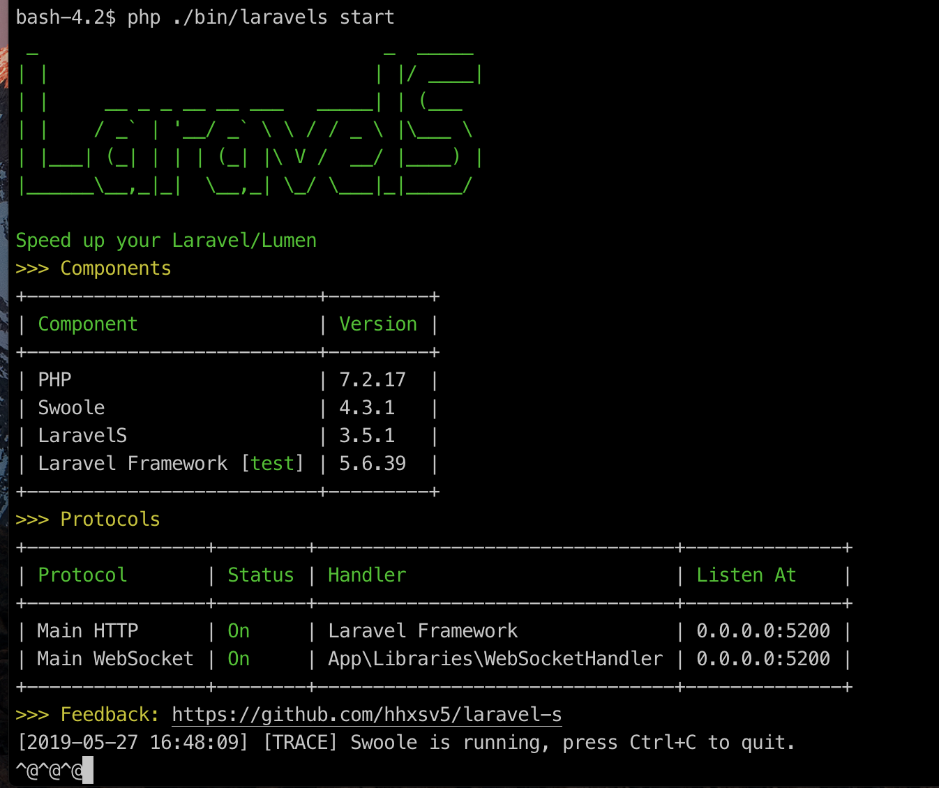 WSS 可以建立连接无法接收信息 · Issue #146 · hhxsv5/laravel-s · GitHub