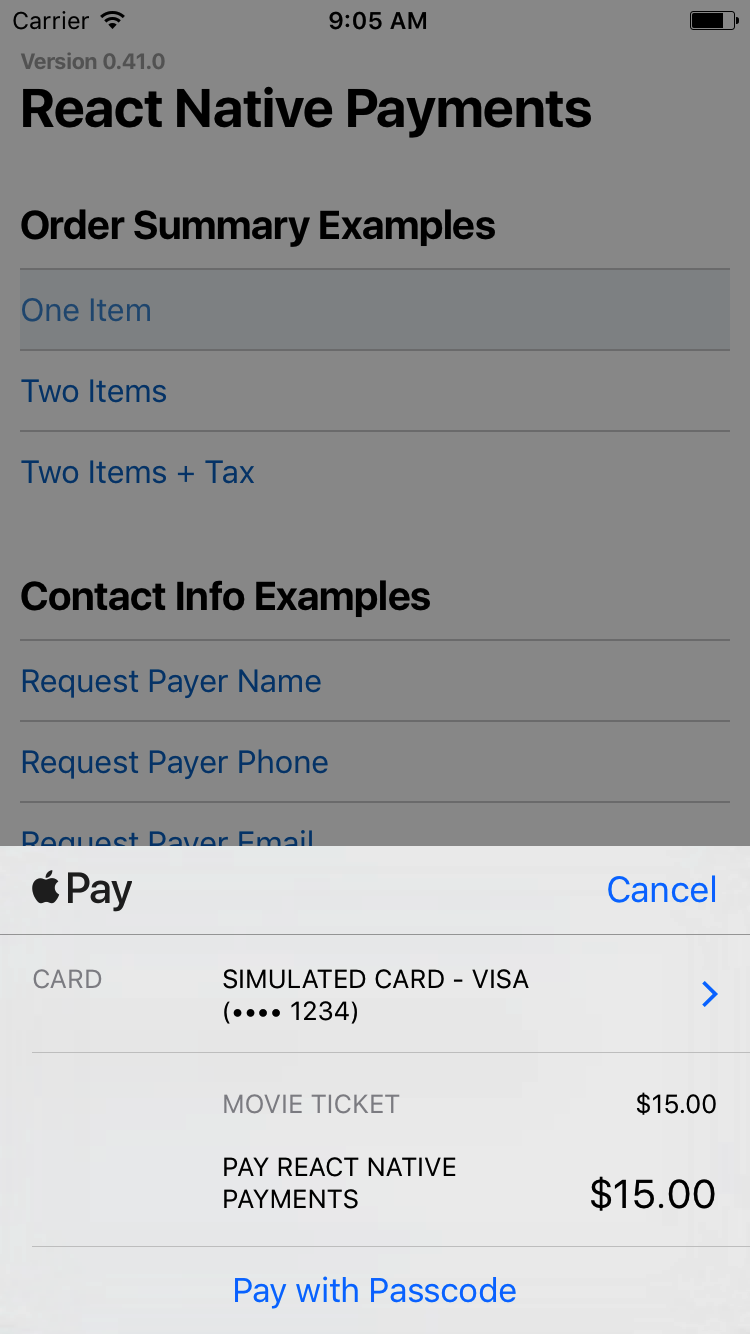 GitHub - freeman-industries/react-native-payments-example-ios: Clone this to try using react-native-payments on iOS.