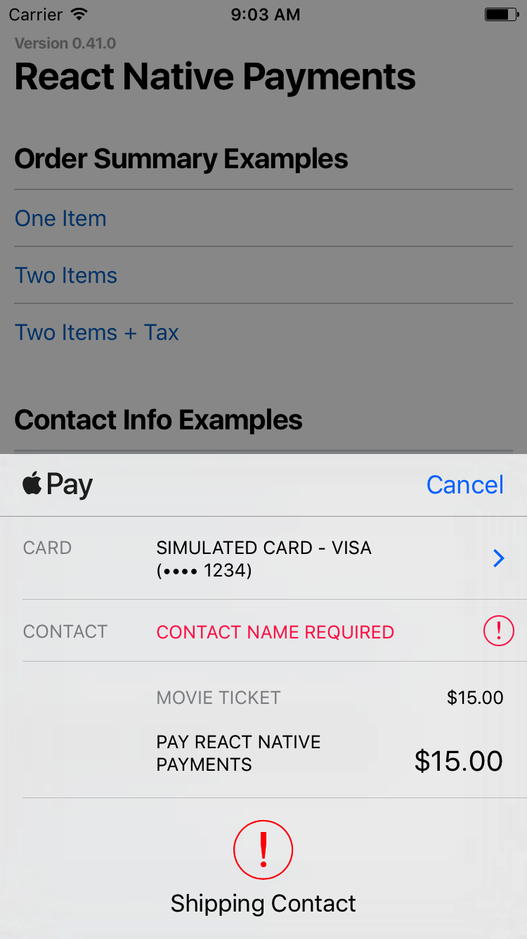 GitHub - freeman-industries/react-native-payments-example-ios: Clone this to try using react-native-payments on iOS.