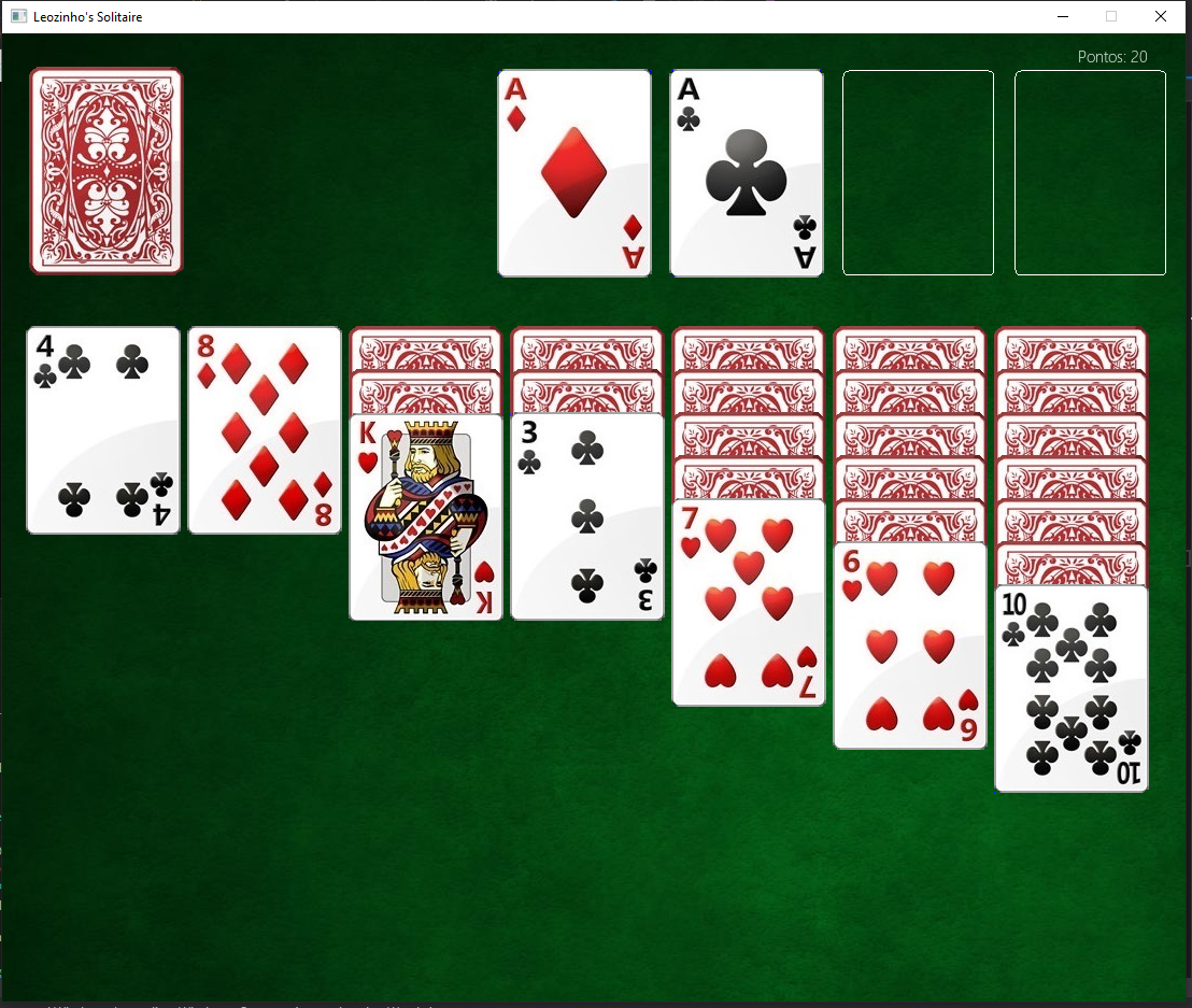 GitHub - leonardooliveira95/Solitaire: Solitaire game developed using C ...