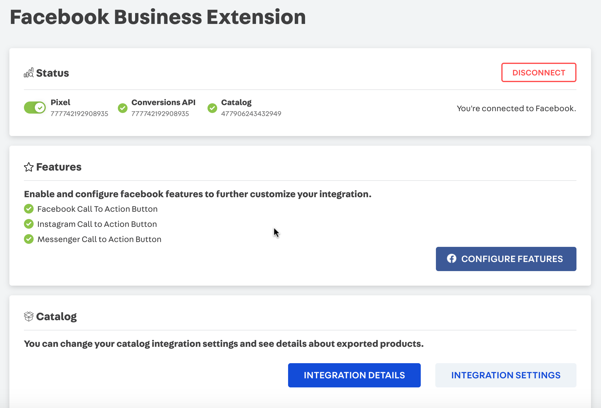 Facebook Business Extension