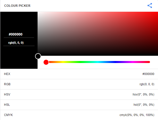 Color preview/picker popup in CSS files shows black gradient for color ...