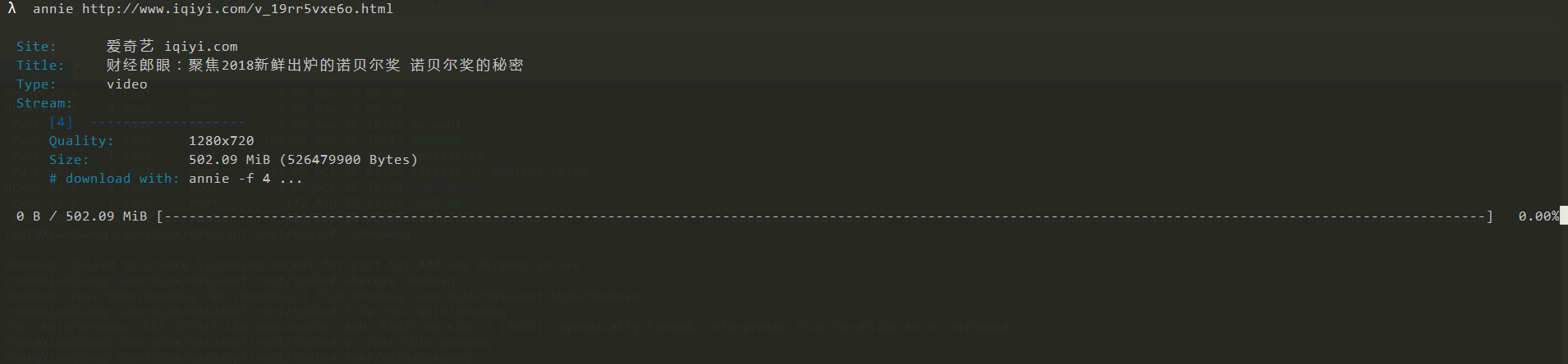 爱奇艺的视频无法下载，一直定在这里不动了。 · Issue #316 · iawia002/lux · GitHub