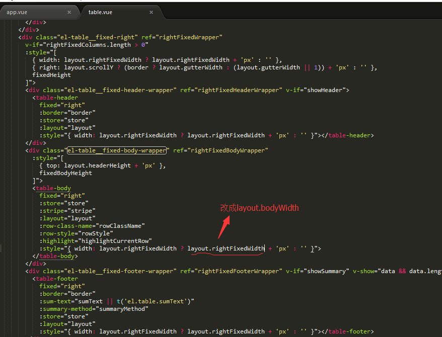 el-table fixed="right" 导致右边固定样式错位 · Issue #6413 · ElemeFE/element · GitHub