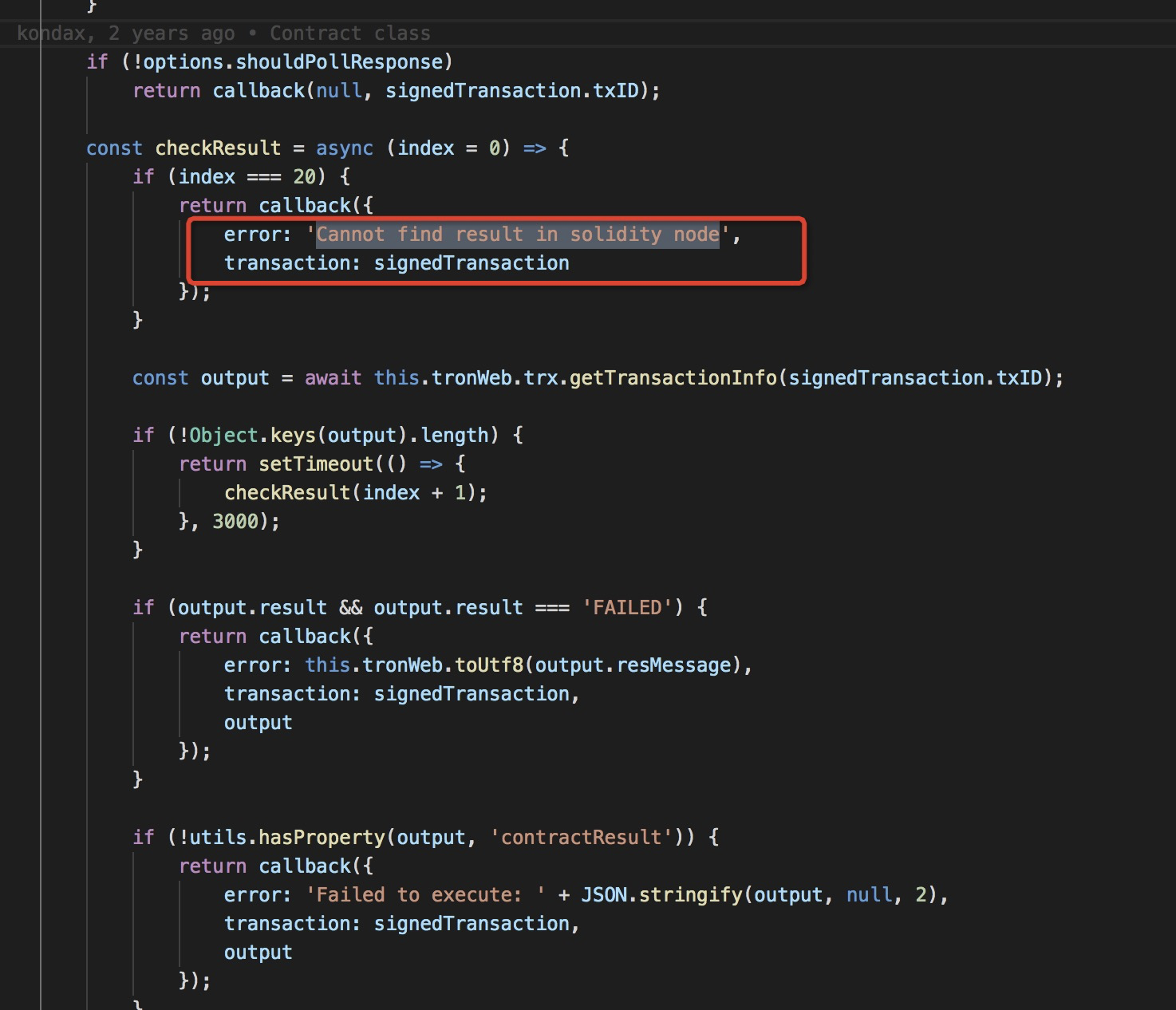 Cannot find result in solidity node · Issue #3067 · tronprotocol/java-tron