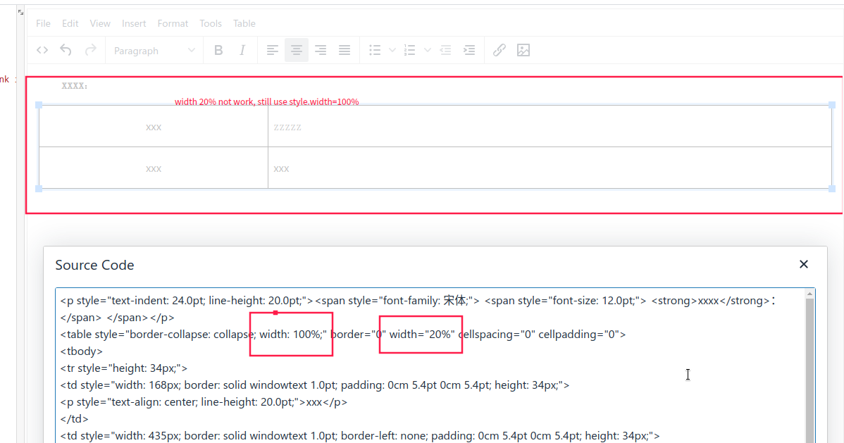 change table width not work when defined a style in table · Issue 6355