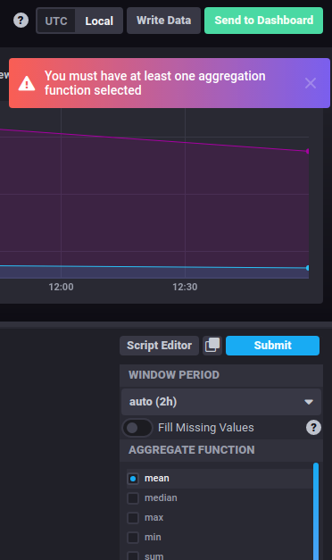 Flux Script Builder: make selecting of an aggregation function optional ...