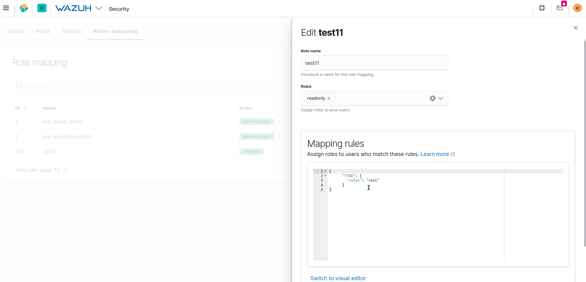 Roles Mapping Editor unexpected behavior · Issue #2981 · wazuh/wazuh ...