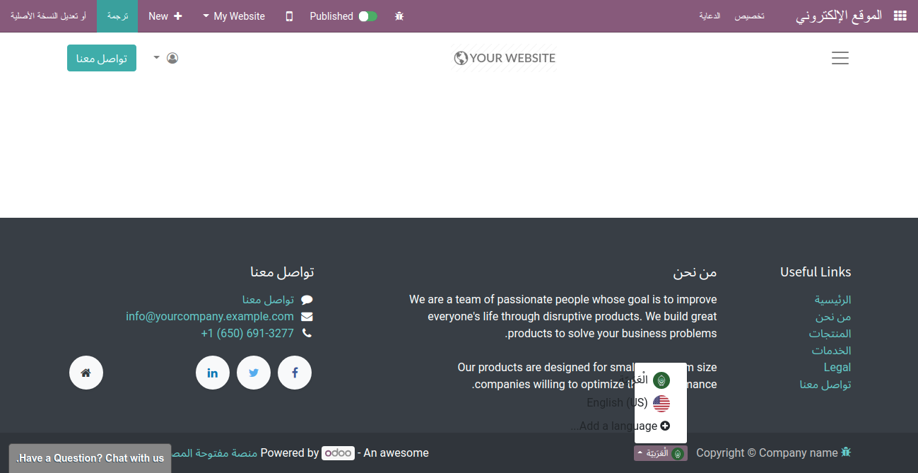 [14.0] Arebic Language in website effect the language dropdown. · Issue ...