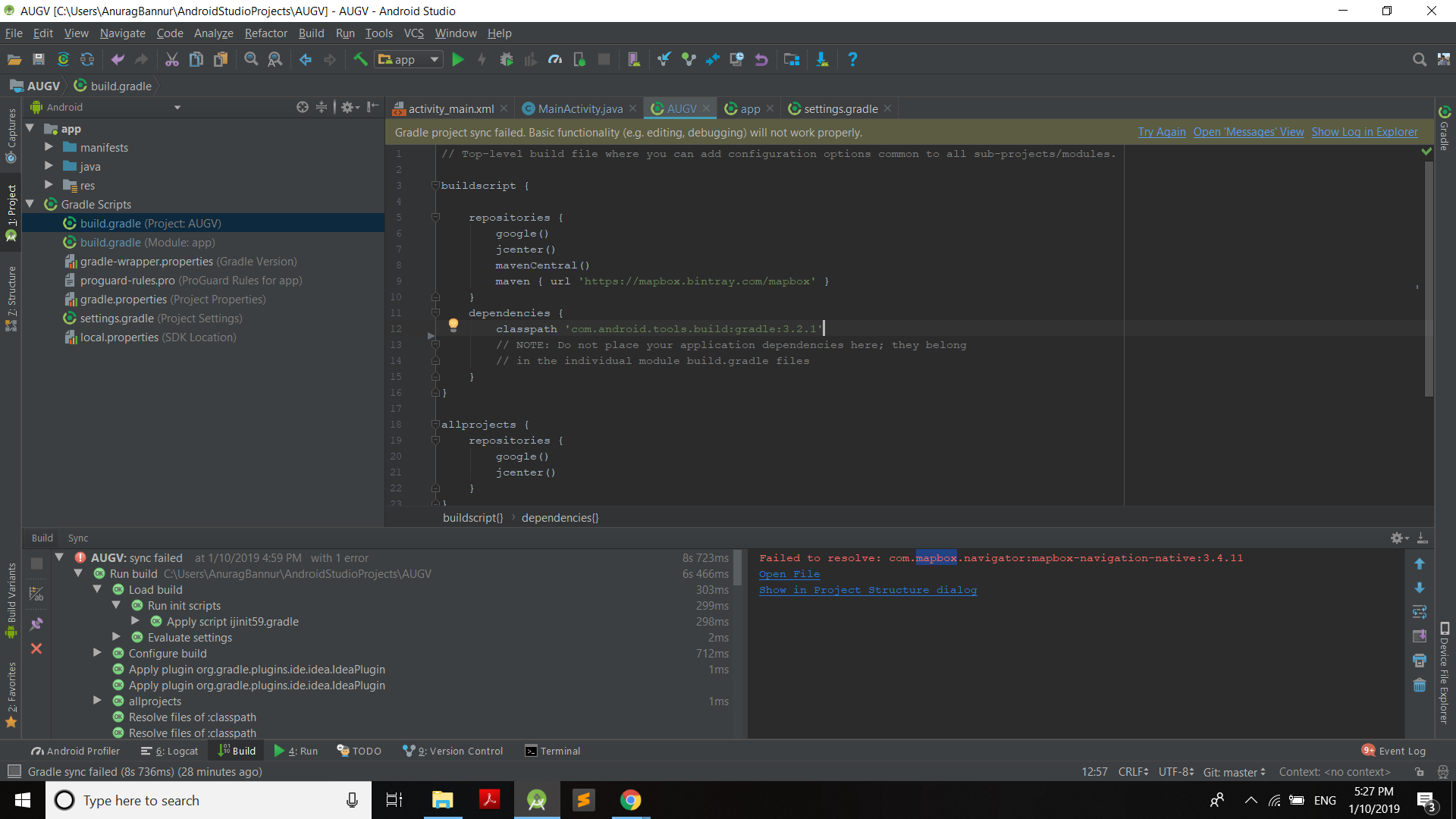 correctly checkout project from github android studio correctly checkout project from github android studio