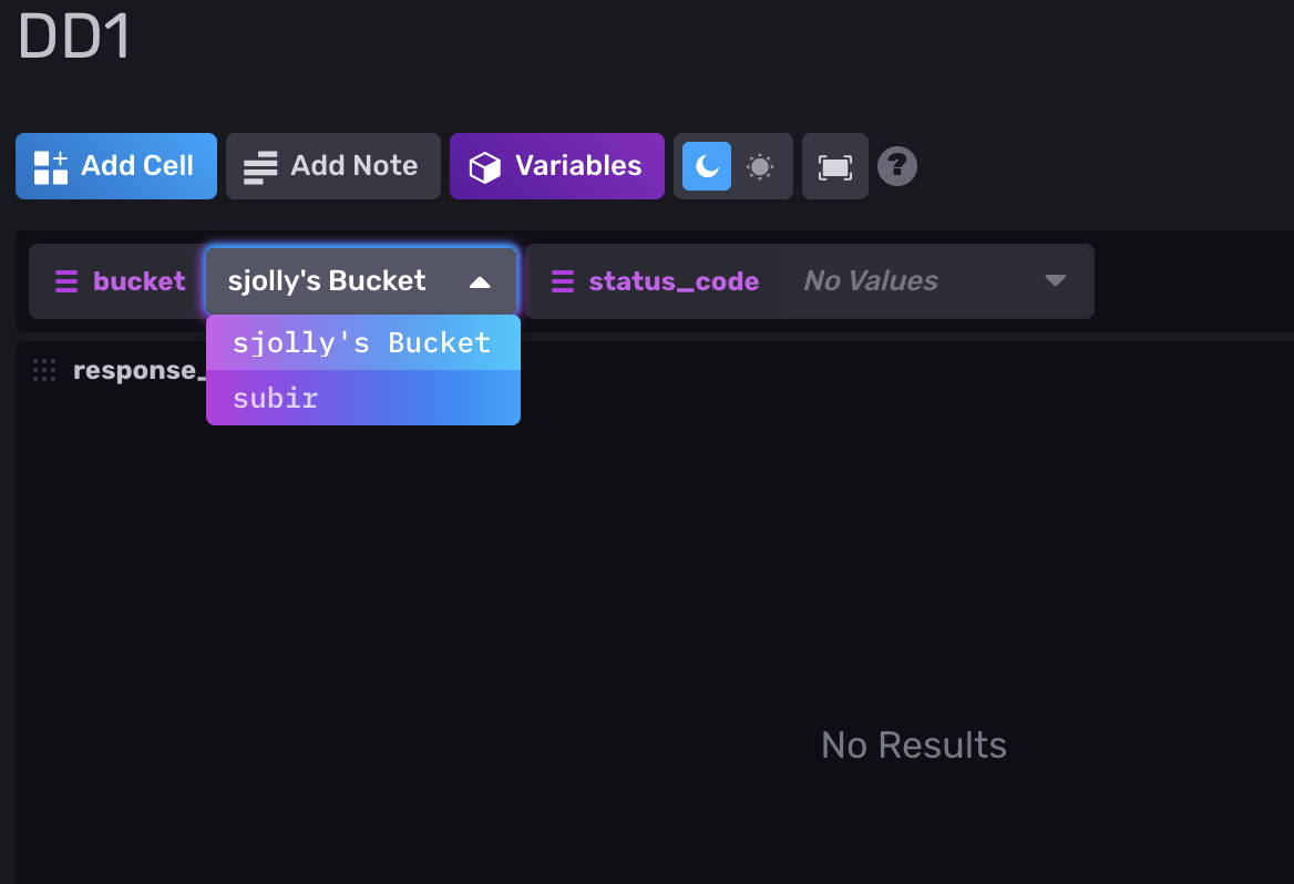 Default "site Monitoring Bucket" Doesn't Show Up in Dashboards