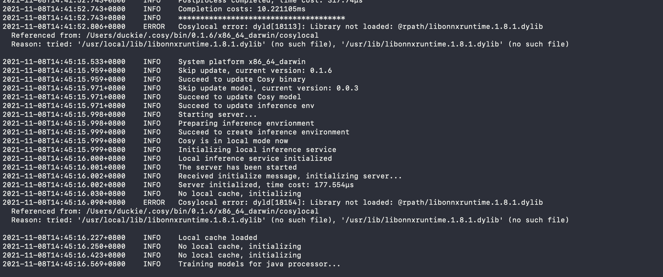 没有代码提示，右边的搜索栏可以正常使用 · Issue #6 · alibaba-cloud-toolkit/cosy · GitHub