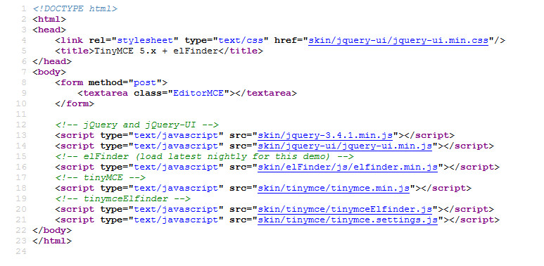 Loading failed for the · Issue #3 · nao-pon/tinymceElfinder · GitHub