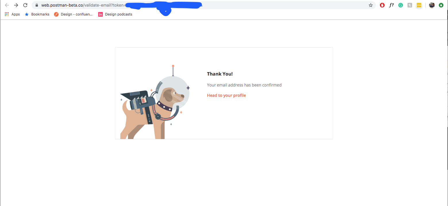 Improper redirection after verifying email · Issue #7227 · postmanlabs ...