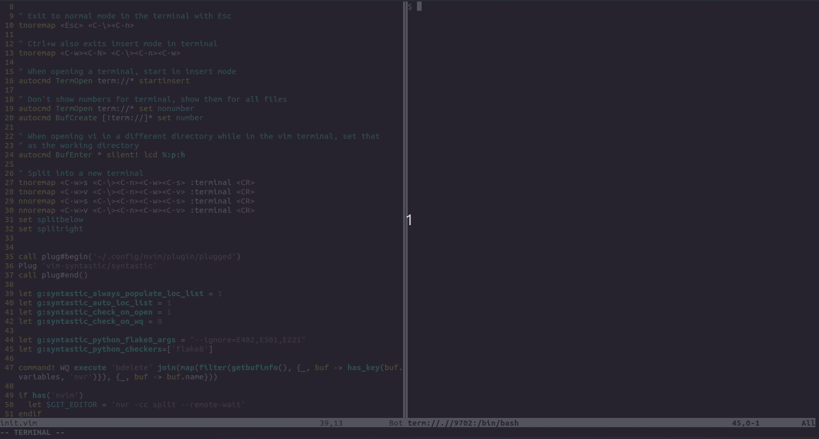 Document workflow suggestions for terminal, git commits, and nvr, a