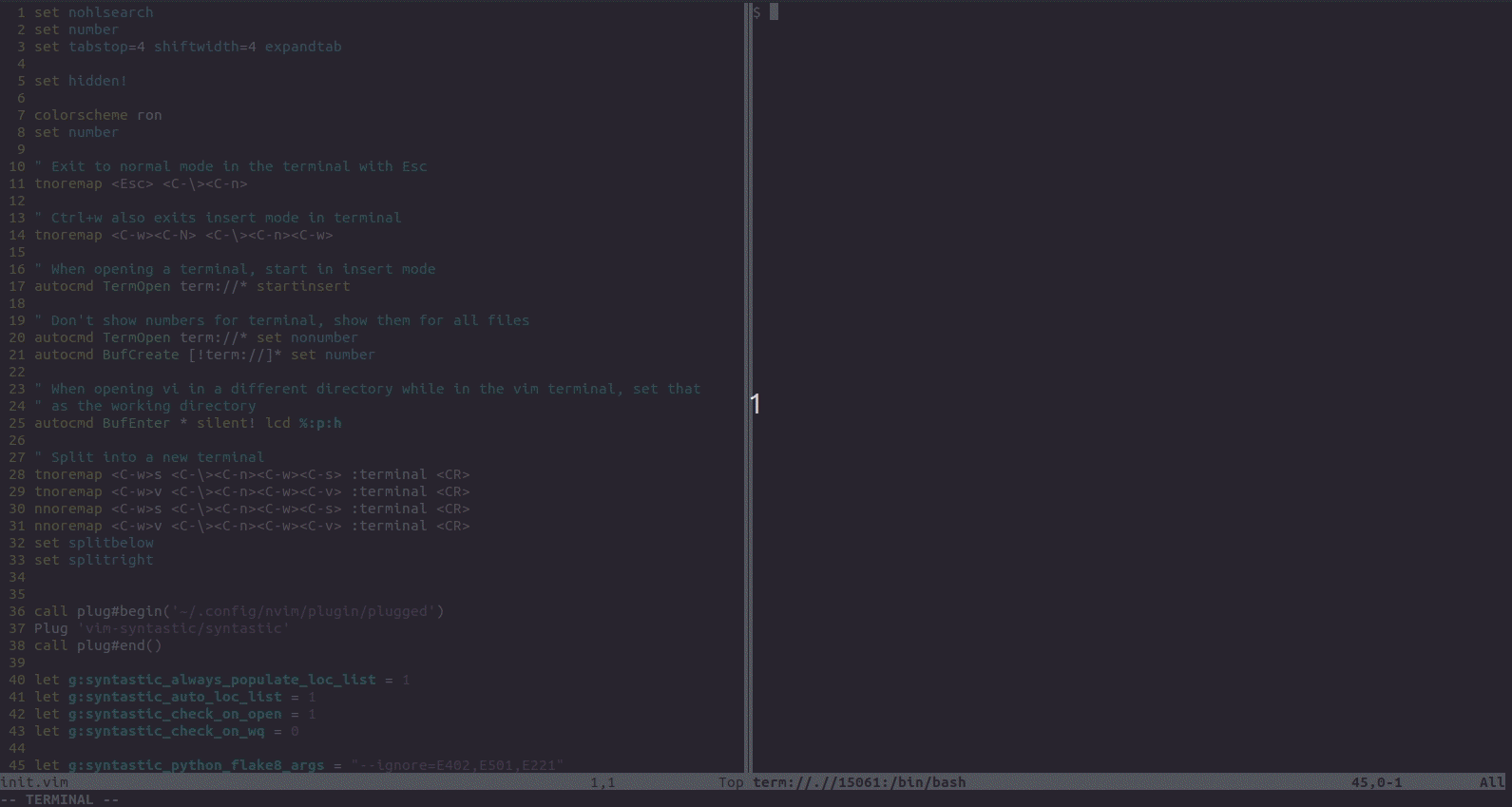 Document workflow suggestions for terminal, git commits, and nvr, a