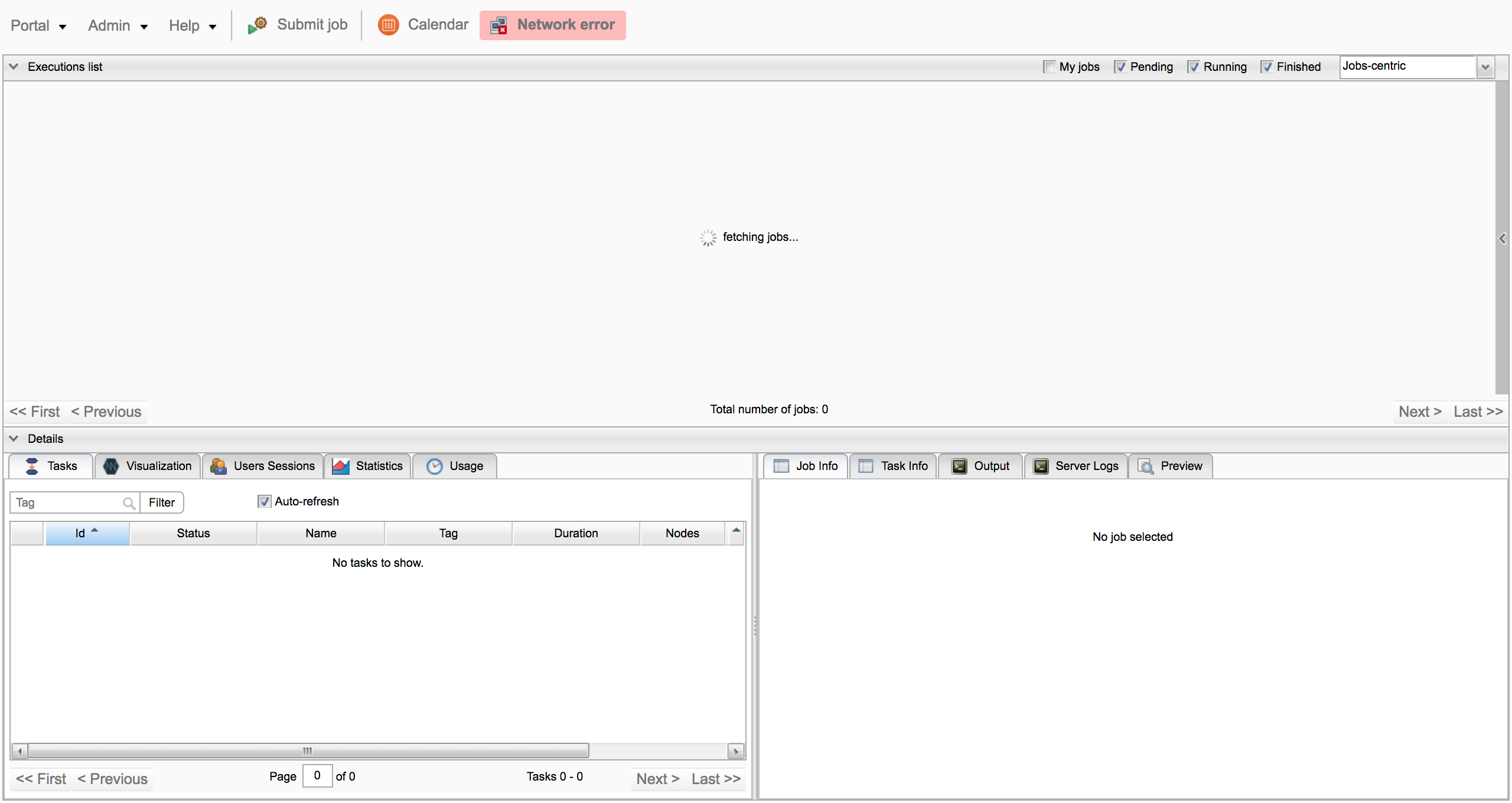 Error while fetching jobs: 500 Server Error · Issue #3140 · ow2 ...