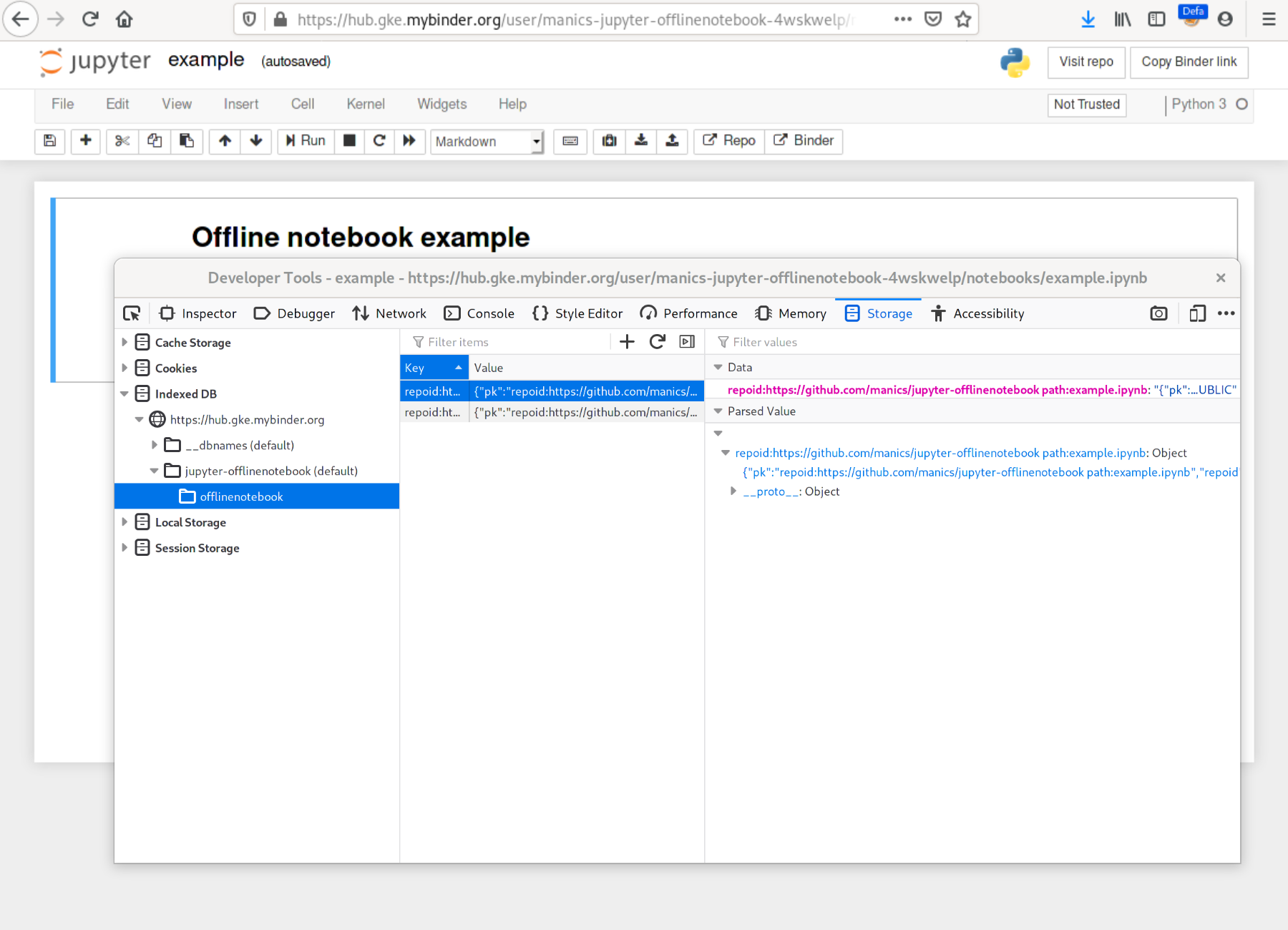 Browser backed storage of notebook contents · Issue 1007 · jupyterhub