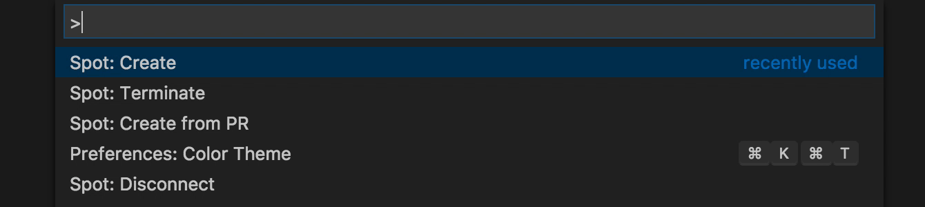 Spot creation with an ACR image
