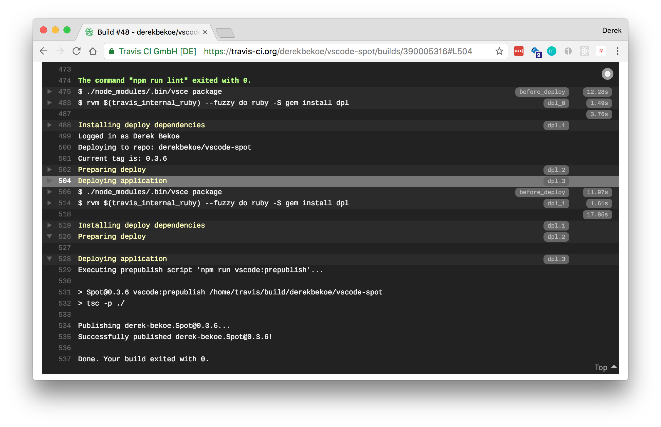 Travis CI automated releases