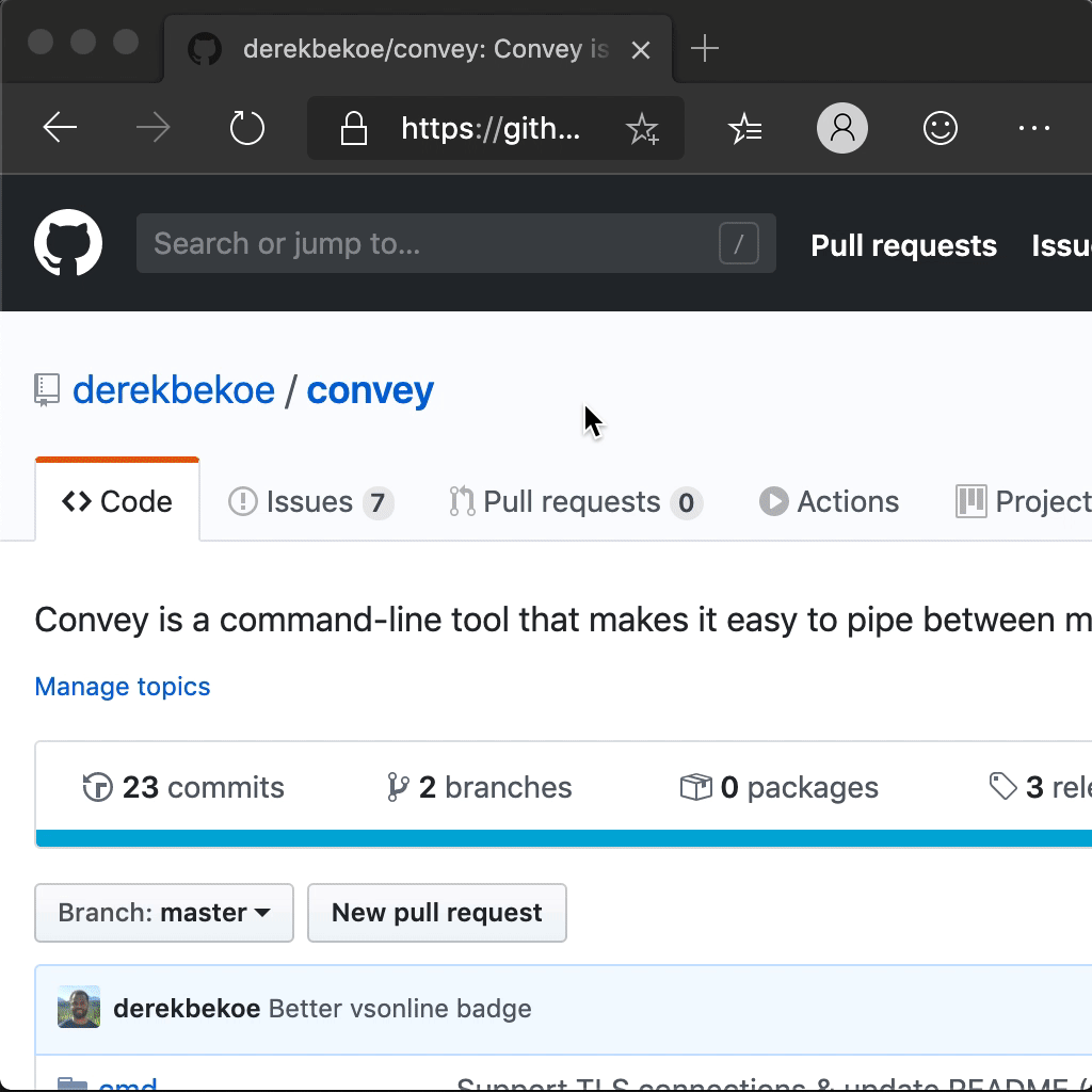 Creating a badge with a Visual Studio Online deep link