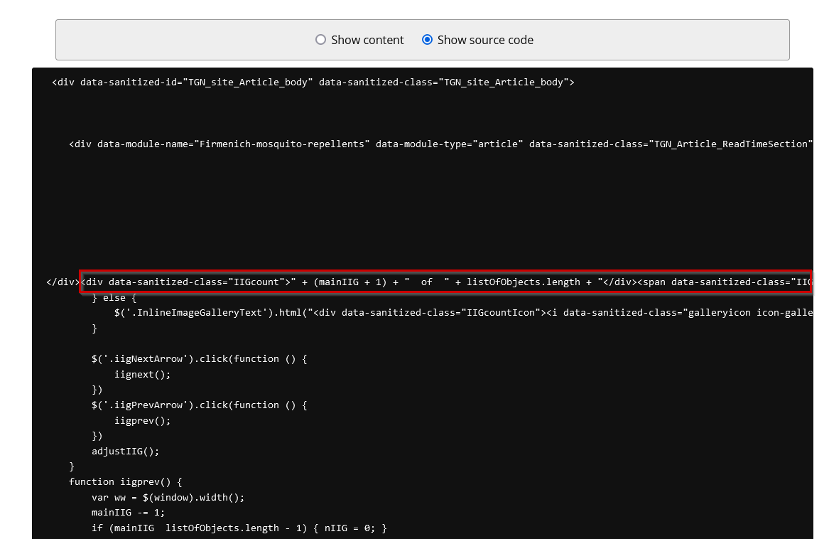 [BUG] Article CSS selector grabbing HTML strings and subsequent ...