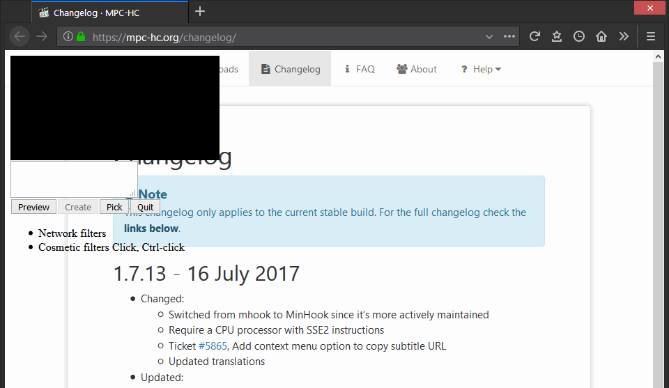 Zapper/Picker Not Working On site · Issue 3453 · gorhill/uBlock