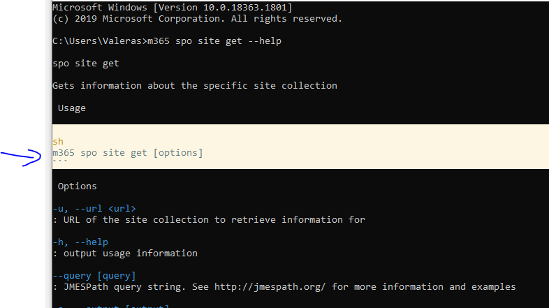 Bug report: using --help or -h parameter returned help is in raw ...