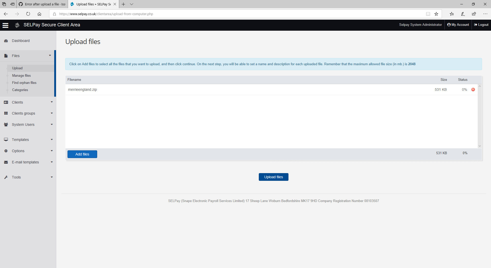 Error uploading files with the same name as a previously uploaded file