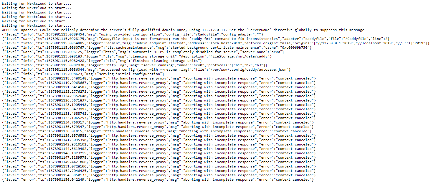 Apache container issue... · Issue #1784 · nextcloud/all-in-one · GitHub