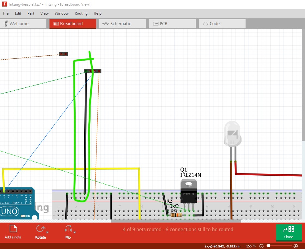 Setting a pin as a ground seed in pcb adds the connection to the ground