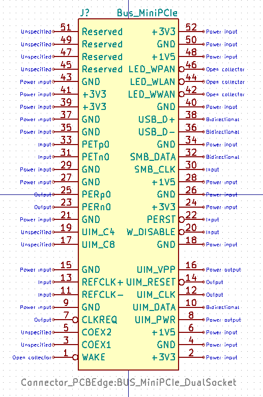 Connector create MiniPCIe by myfreescalewebpage · Pull Request 1196