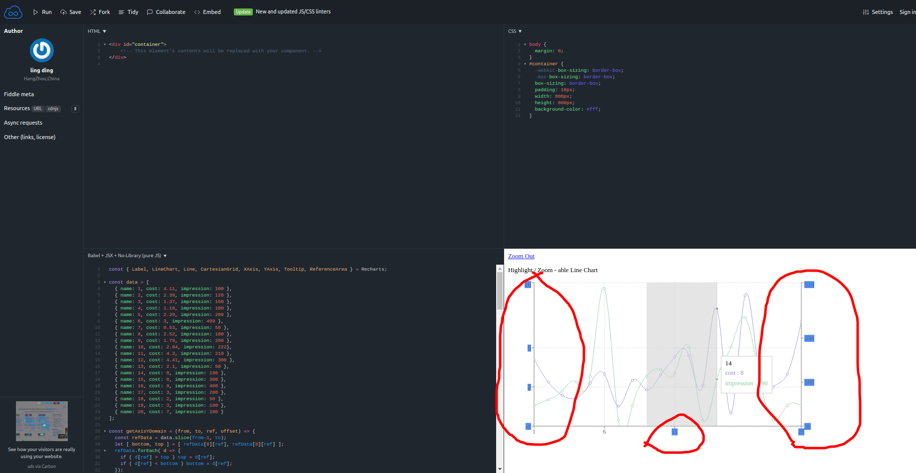Dynamic ReferenceArea highlights Axis labels as well · Issue #1853 ...