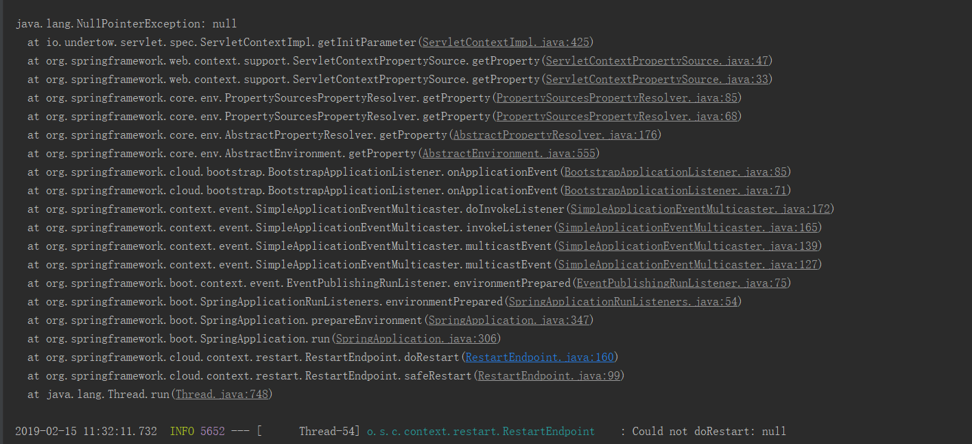 Actuator endpoint restart does not work properly · Issue 483 · springcloud/springcloud