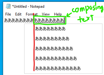 [Windows] The IME window follows the right edge of the composing text ...