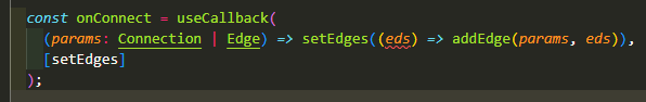 onConnect typed as Connection but includes DefaultEdgeOptions · Issue ...