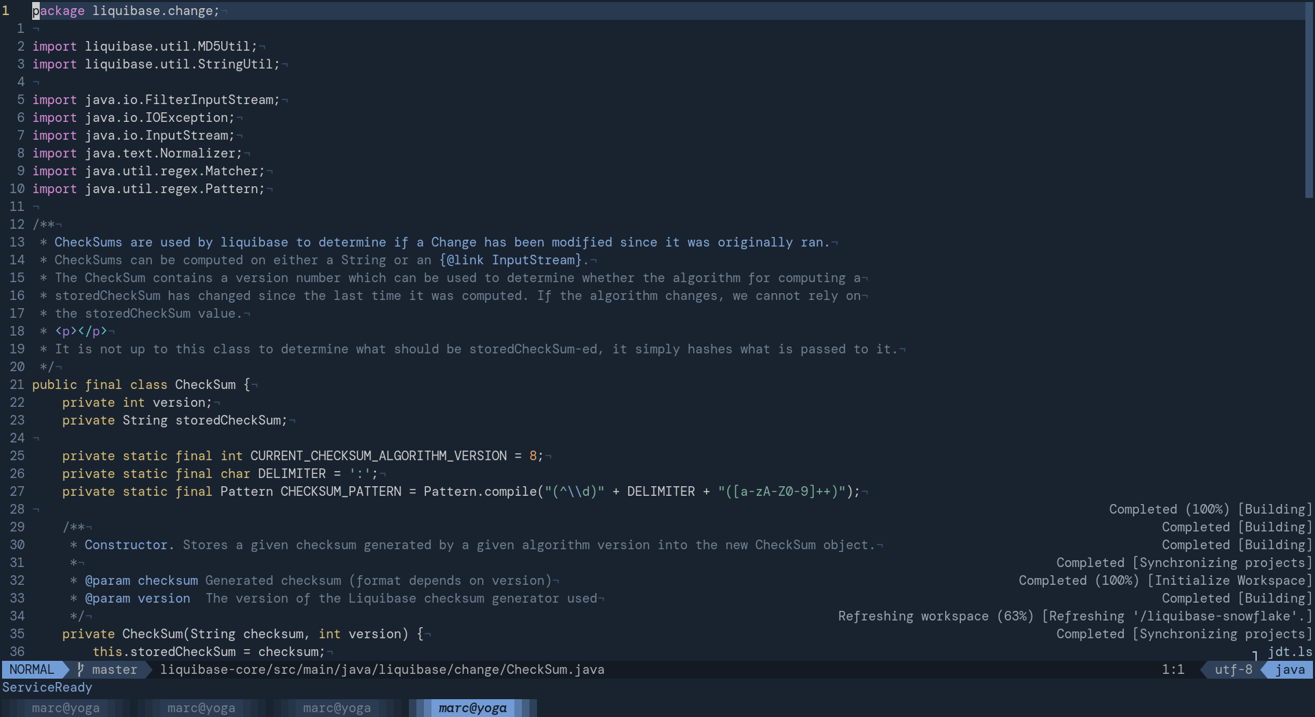 Demonstrating Neovim with fidget and the changes of this pull request