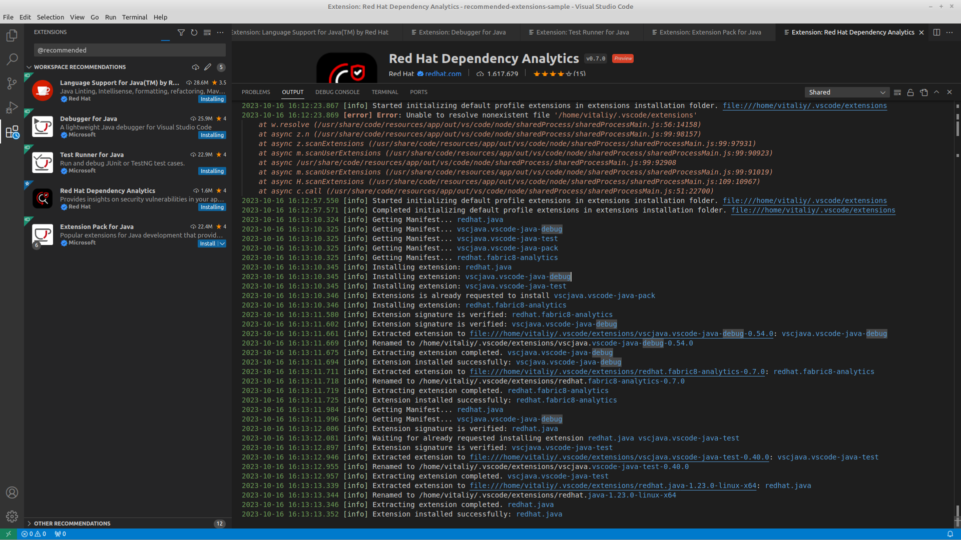 extensions stuck in the installing state · Issue 195690