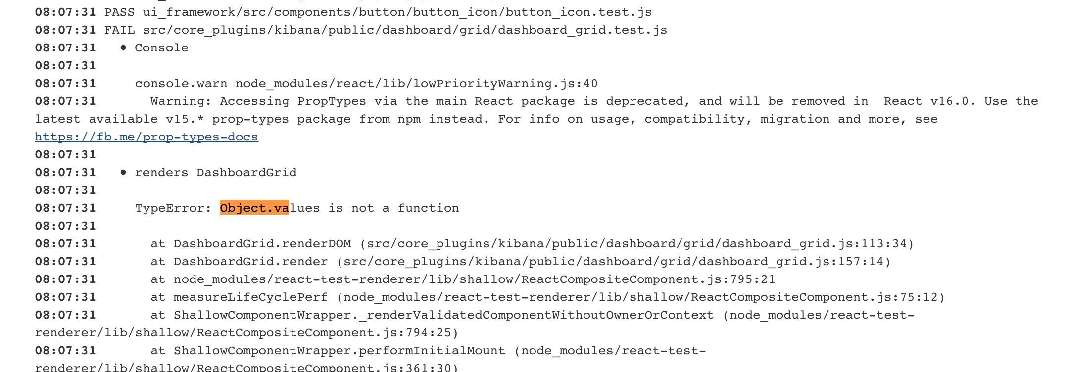 Can't use Object.values in our test suite · Issue #14497 · elastic ...