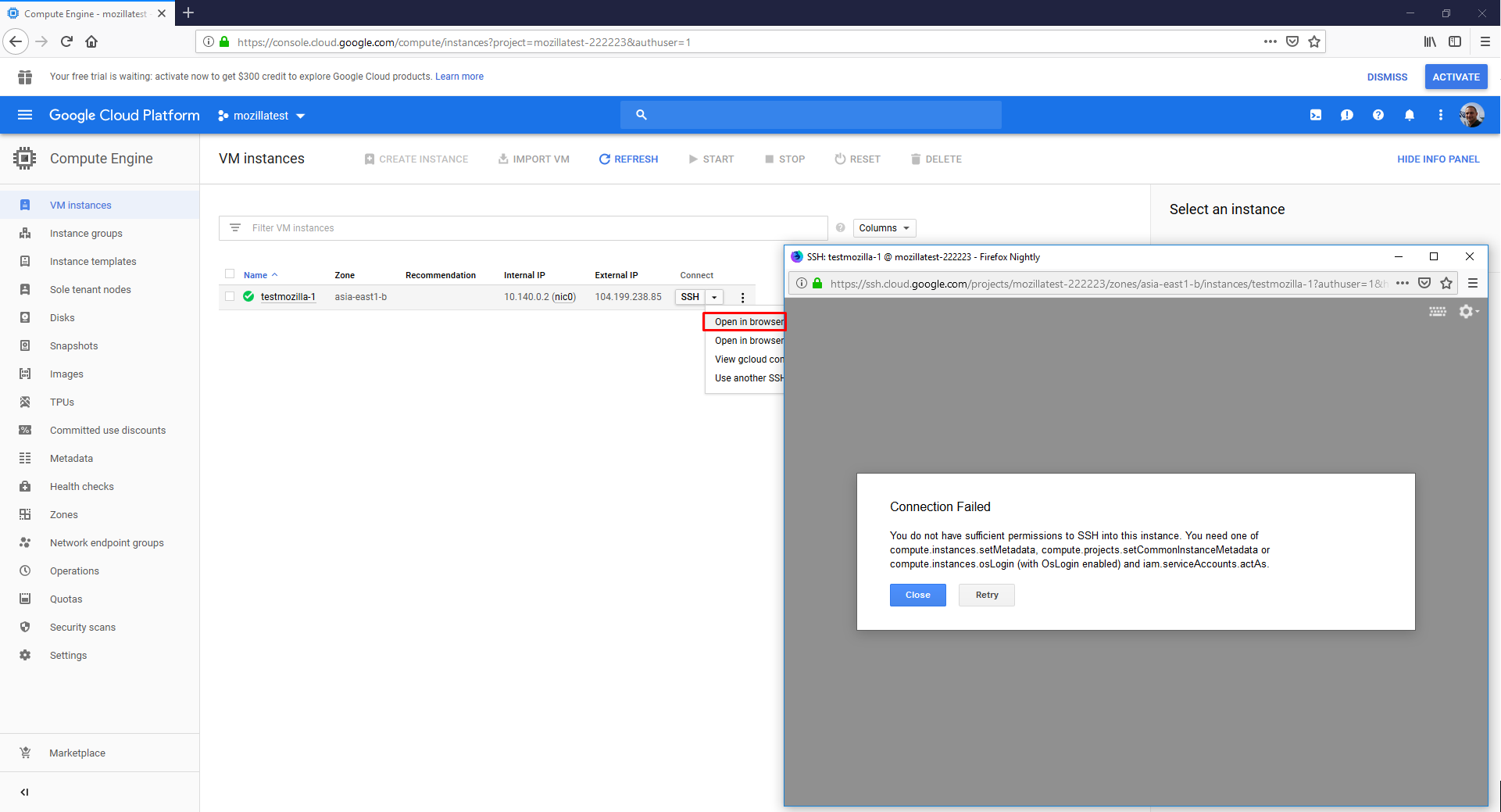 cloud.google.com - Google cloud shell does not work · Issue #20551 ...