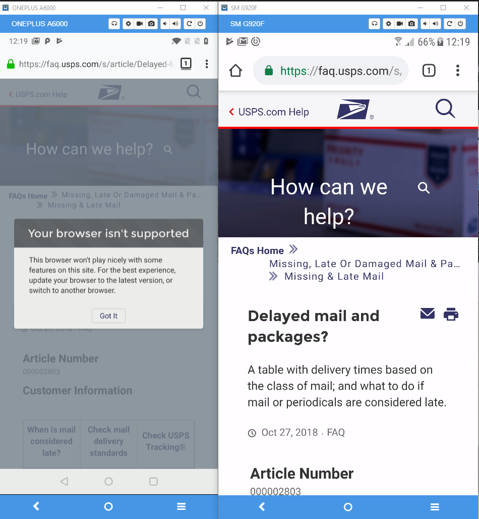 faq.usps.com - Browser not supported · Issue #31155 · webcompat/web ...