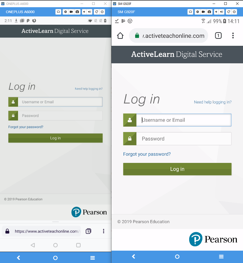 www.pearsonactivelearn.com - desktop site instead of mobile site ...