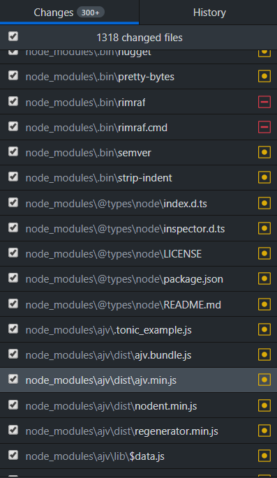 Difficult to view scrollbar of "Changes" pane in Dark Theme · Issue ...