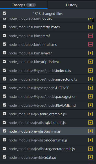 Difficult to view scrollbar of "Changes" pane in Dark Theme · Issue ...