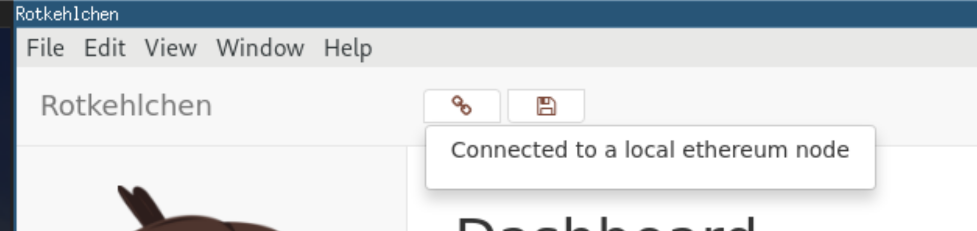 Ethereum node connection indicator should not change to connected after ...
